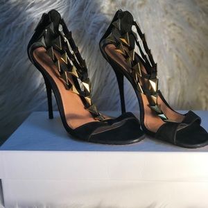 Schutz  black with detail high heels  shoe